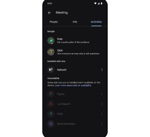 Google Meetのアドオン、Androidデバイスでも間もなく利用可能に
