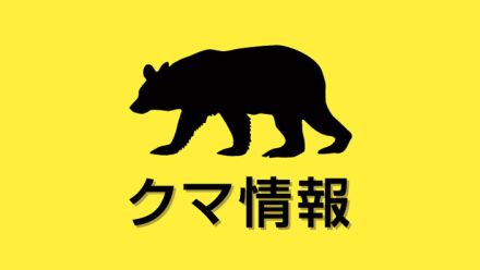 広島県内でクマとみられる目撃情報2件相次ぐ　広島市安佐南区と北広島町