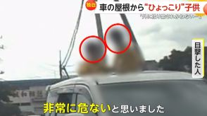 【独自】「大変危険」車の屋根から“ひょっこり”子ども　シートベルトの着用義務違反か「外に放り出されかねない」　茨城・取手市