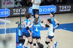 【バレー】女子日本代表、若手中心のセルビアにストレート勝利。五輪切符獲得に花を添える　VNL