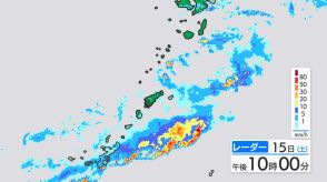 徳之島で平年6月ひと月分の1.5倍　総雨量530ミリ超　徳之島3町に土砂災害警戒情報　（午後10時）