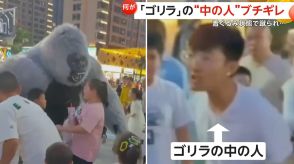 「これ着てみろよ!」…ゴリラの中の人”ブチギレ”　保護者に蹴られ3メートル吹っ飛ぶ　一触即発の事態に　中国・陝西省