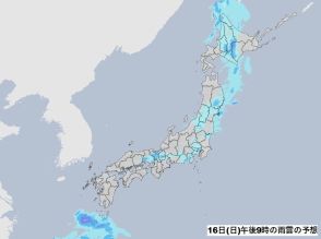 西日本～北日本の広い範囲で大気の状態が非常に不安定　落雷や竜巻などの激しい突風、局地的な強い雨に注意　17日（月）朝までの各地の天気と雨のシミュレーション