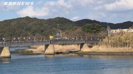 粟野川橋りょうの復旧工事に着手～去年6月末からの豪雨で被害　工事期間は1年半程度