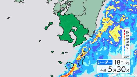 鹿児島で線状降水帯発生のおそれなくなる　土砂災害には引き続き警戒を