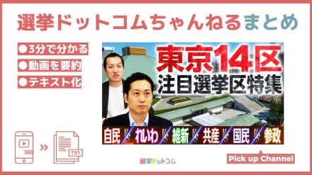 「野党乱立」の東京14区！カギを握るのはれいわ！？（次期衆院選・注目選挙区特集）