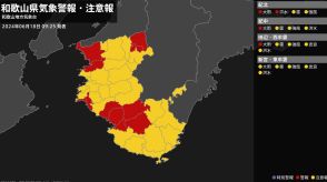 【レベル4相当】土砂災害警戒情報　和歌山県の田辺市と上富田町に発表　非常に危険な状況