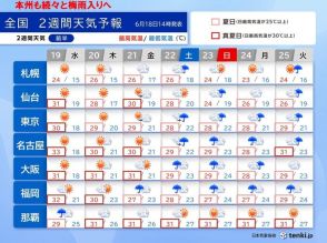 明日19日　熱中症に厳重警戒　今週末は本州も梅雨入りへ　蒸し暑さが増す
