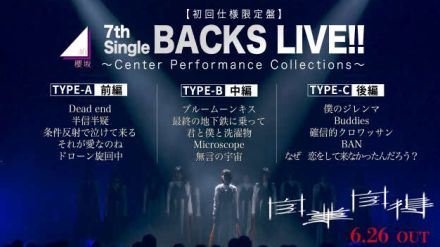 櫻坂46「7th Single BACKS LIVE!!」ダイジェスト公開「自業自得」収録