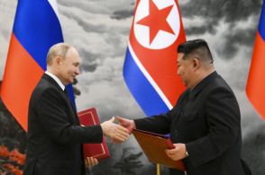 ロシアと北朝鮮、集団安保を強化　新戦略条約、脅威除去へ協議規定