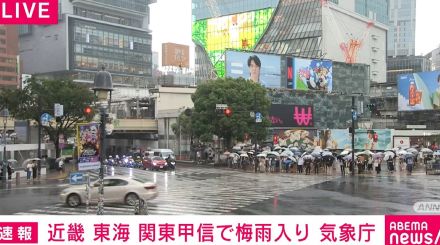 近畿・東海・関東甲信で梅雨入り 平年より2週間以上遅く 気象庁