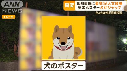 選挙ポスター「犬」も　“ほぼ全裸女性”は警視庁が警告　都知事選に最多56人立候補