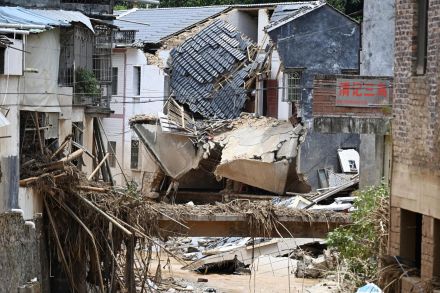 中国・広東省、大雨で38人死亡　土砂崩れや洪水、地滑りも