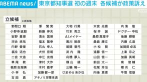 都知事選挙 初の週末 各候補が政策訴え