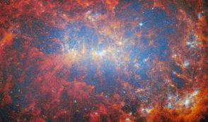 ウェッブ宇宙望遠鏡で観測した“りょうけん座”のスターバースト銀河「NGC 4449」