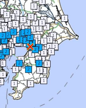 【速報】千葉県で地震　千葉市、市川市、船橋市などで震度2　M4・1