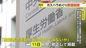 【解説】厚労省「カスハラ」めぐり資料削除　「不快な思いする可能性」と厚労相謝罪　“抗議1件”も「シニア」差別に繋がる恐れ