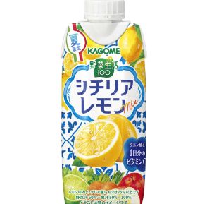 カゴメ、手摘みのシチリアレモンを皮ごと搾った「野菜生活100 シチリアレモンmix」