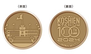 【阪神】開場100周年の甲子園を題材とした貨幣セットが26日から販売開始　価格2700円