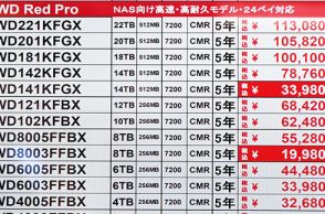 14TB HDDが約3.4万円の大幅特売、ゲーミングPC向けHDDに4～8TBの新製品 [6月後半のHDD価格]