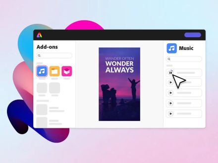 コンテンツ制作アプリ「Adobe Express」に「Audiostock」「TikTok」の音楽アドオン