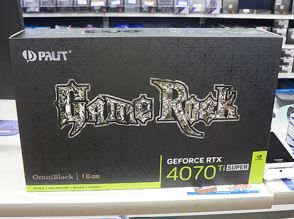 Palitの「GeForce RTX 4070 Ti SUPER GameRock OmniBlack」が入荷、“漆黒を愛するユーザー”向け