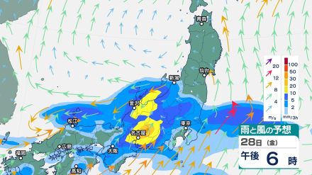 北陸では28日夜のはじめごろから29日にかけて“警報級大雨”の恐れ　さらに7月1日以降も断続的に雨雲が流れ込み大雨か【今後の雨・風のシミュレーション】