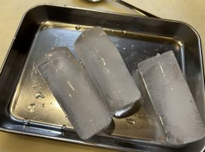 夏におすすめ無印良品の「590円製氷器」。円柱の氷は水筒にぴったり