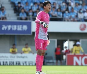 「予測して動くのではなく...」湘南GKソン・ボムグンがビッグセーブを連発できた要因「ディフェンダーたちと協力して守れた」