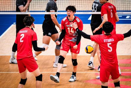 【バレー】第３Ｓ一進一退の攻防制し、男子日本が準決勝進出！　カナダにストレート勝ち　VNL