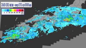 静岡で「線状降水帯」発生　活発な雨雲通過中　東・西日本は午後も非常に激しい雷雨のおそれ　土砂災害などに厳重警戒