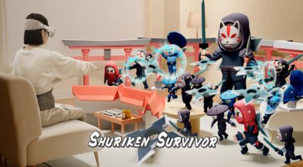 ジェスチャーで手裏剣を打て！　GraffityがApple Vision Pro向け空間シューティングゲーム「Shuriken Survivor」をリリース　買い切りで500円