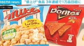 値上げ予定食品 3年連続で1万品目超 「円安」の影響広がる