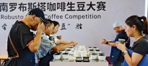 中国海南省で初のロブスタコーヒー生豆コンペ開催