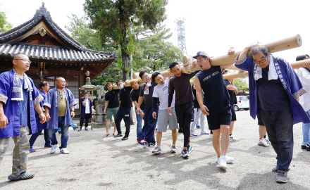 若手に正しい担ぎ方　来月、祇園まつり　御厨神社の世話人会が教える　三重・松阪