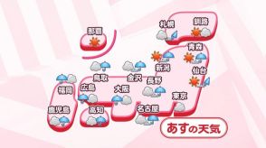 【あすの天気】西日本は朝から広い範囲で雨、午後は東日本や北日本でも雨が　風も強まり、横殴りの雨に