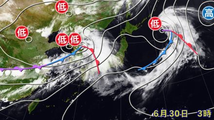災害の危険度高まる　西日本～北日本　週明けにかけて大雨警戒