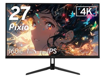 Pixio、カラバリ4色を用意した160Hz駆動対応の27型4Kゲーミング液晶ディスプレイ