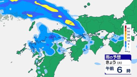 【2日午前5時37分発表】山口県含む九州北部地方（山口県、福岡県、佐賀県、長崎県、熊本県、大分県）2日昼前にかけて土砂災害に厳重な警戒を