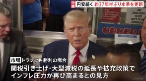 円安 1ドル＝161円台で推移　米大統領選の行方が要因に トランプ氏勝利で「インフレ圧力」高まるとの見方