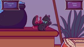 これもご主人のため…！黒猫がビンを上から落としまくるACT『Peppermint-Tinted Pyrade』無料リリース