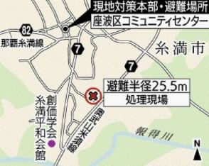 糸満市座波で不発弾処理　7月3日午前10時から　周辺道路を規制