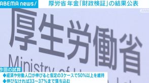 現役世代の手取りの33～37％まで落ち込む試算も 厚労省、年金「財政検証」の結果を公表