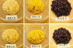 中国、米粒に肉を付着させる新種の食物