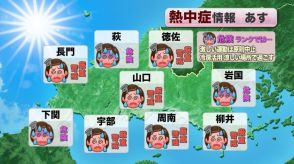 【山口天気 夕刊7/3】あす4日(木)も蒸し暑さ厳しく　熱中症「危険」の所も　午前は一時雨も午後は持ち直す