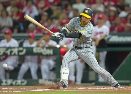 阪神・島田海吏、２試合ぶりスタメン出場　一塁内野安打にホッ