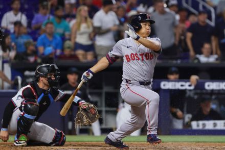 【ＭＬＢ】吉田正尚　決勝打を含む４打数２安打２打点で今季初のヒーローインタビュー