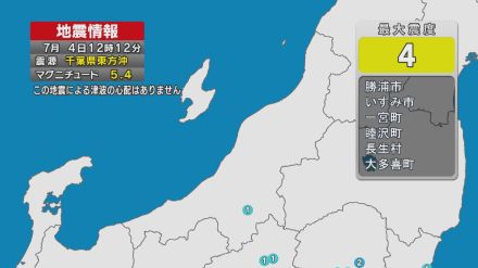 千葉県沖を震源とする地震　県内でも南魚沼市で震度１　上越・北陸新幹線に遅れ【新潟】