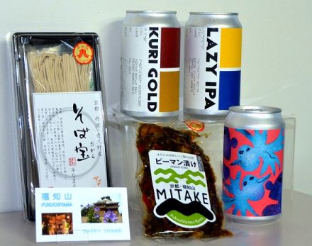 ビール、そばなど福知山の“夏の味”詰めたギフト　観光協会が販売開始