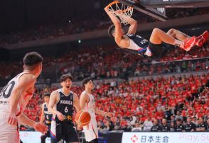バスケ男子日韓戦　五輪出ない韓国が劇的１点差金星に歓喜　「尊敬心を捨てて」大谷名言引用鼓舞、第３Ｑまで日本圧倒